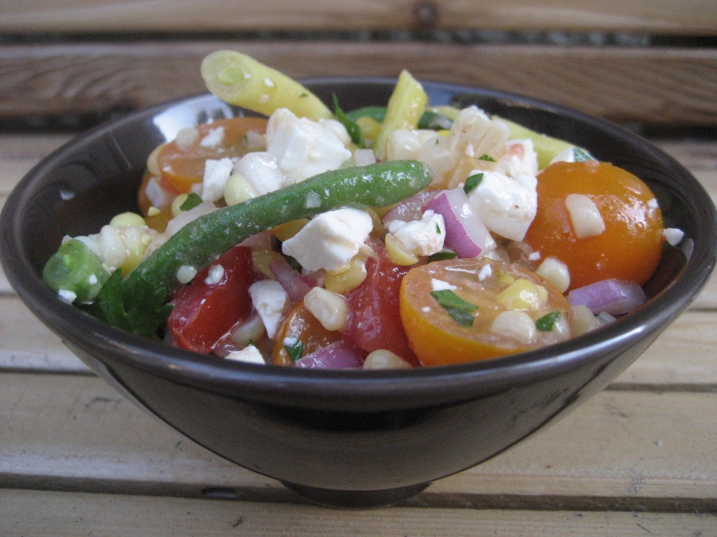 Corn, Tomato, Green Bean Salad