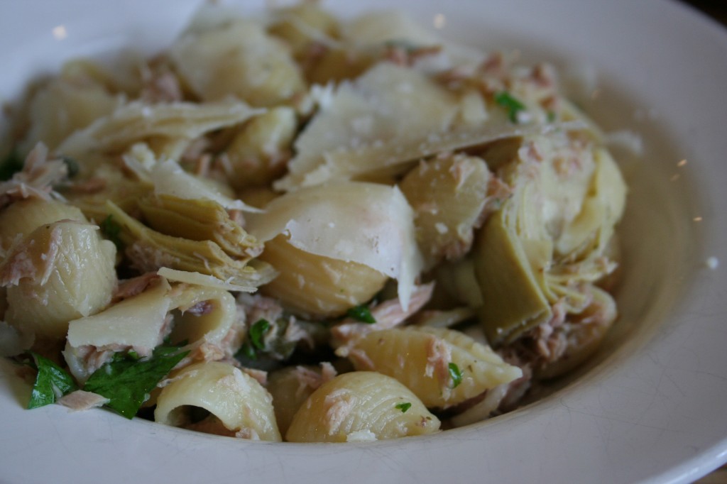 Pasta Shells with Lemon, Tuna and Artichokes