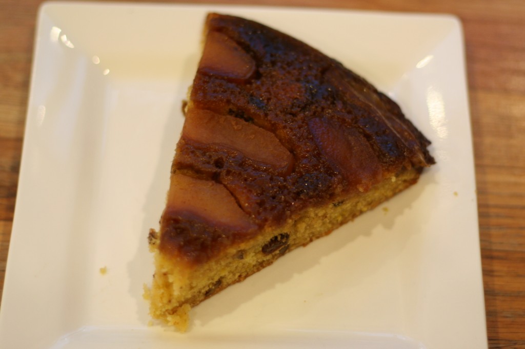 upside-down apple cornmeal cake