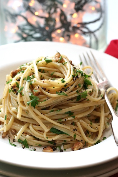 Neapolitan Christmas Eve Spaghetti with Walnuts