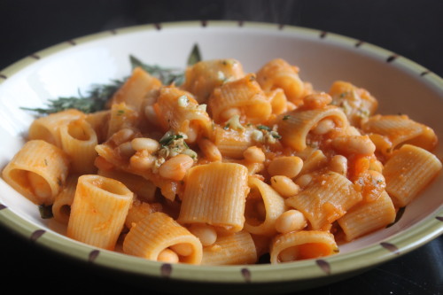Pasta and White Beans with Sizzling Garlic-Rosemary Oil