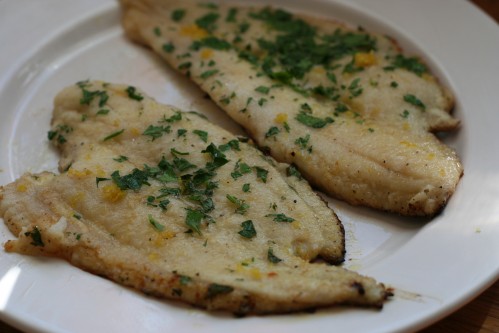 Easy Sole Meunière with Parmesan Roasted Asparagus and Herbed New Potatoes